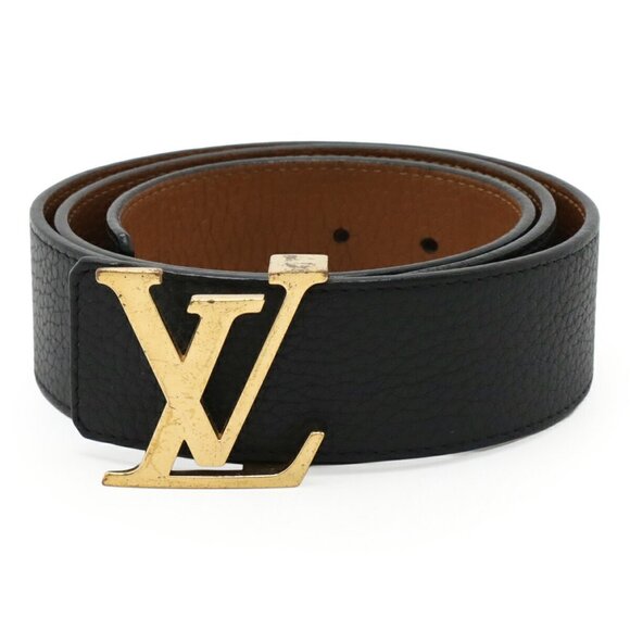LOUIS VUITTON Black Leather Belt - Picture 1 of 7